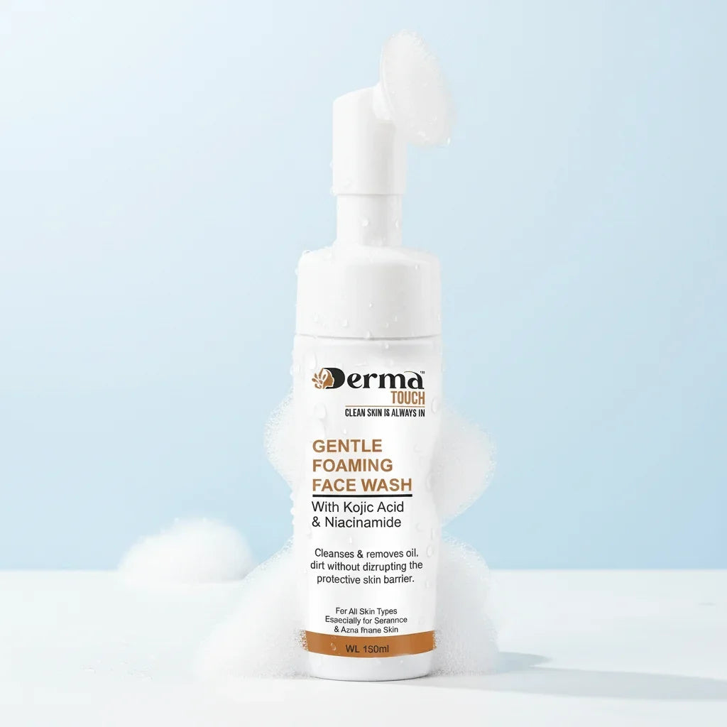 Dermatouch Gentle Foaming Face Cleanser with Built-In Brush – Dermatouchpk